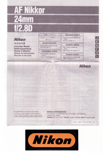 Nikon nikkor 2 8 - nikon, 24